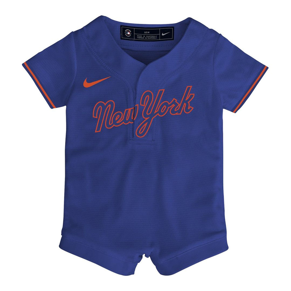 New York Mets Newborn & Infant Home Replica Romper Jersey - White