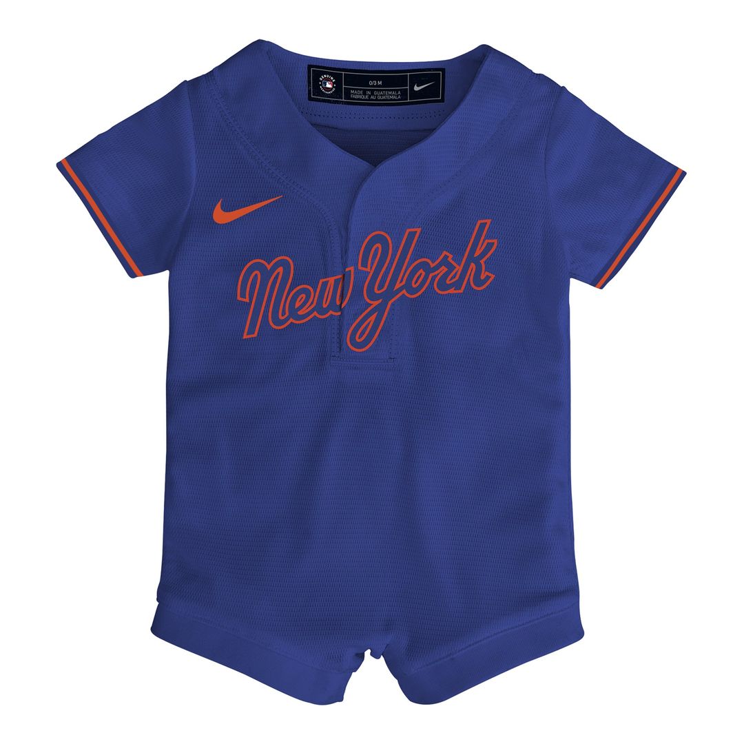 New York Mets Newborn & Infant Home Replica Romper Jersey - White