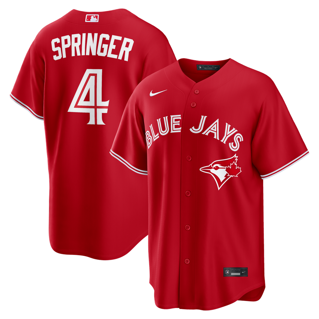 George Springer Toronto Blue Jays Canada Day Jersey - Red