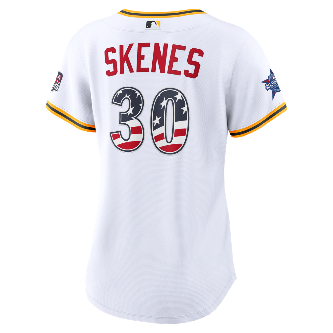 2026 All-Star Edition Stars & Stripes Women's Pittsburgh Pirates Paul Skenes White Jersey