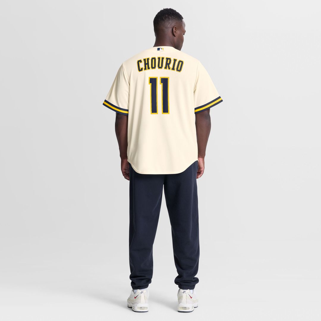 Jackson Chourio Milwaukee Brewers Home Jersey - Cream