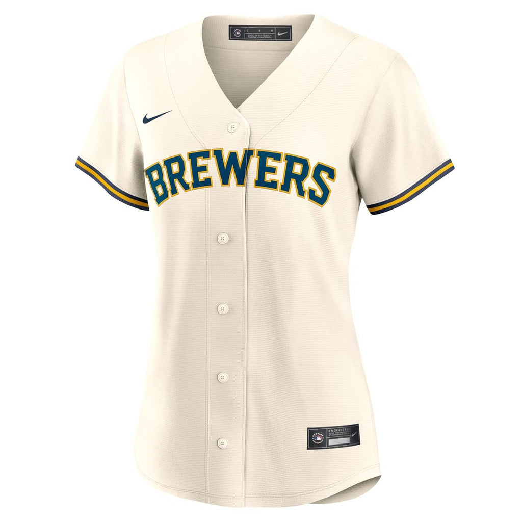 Blake Perkins Milwaukee Brewers Women's Home Jersey - Cream