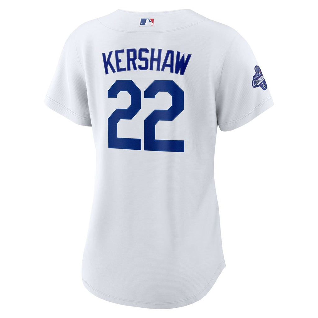 Clayton Kershaw Los Angeles Dodgers Women's Home 2025 Championship Champions Jersey - White