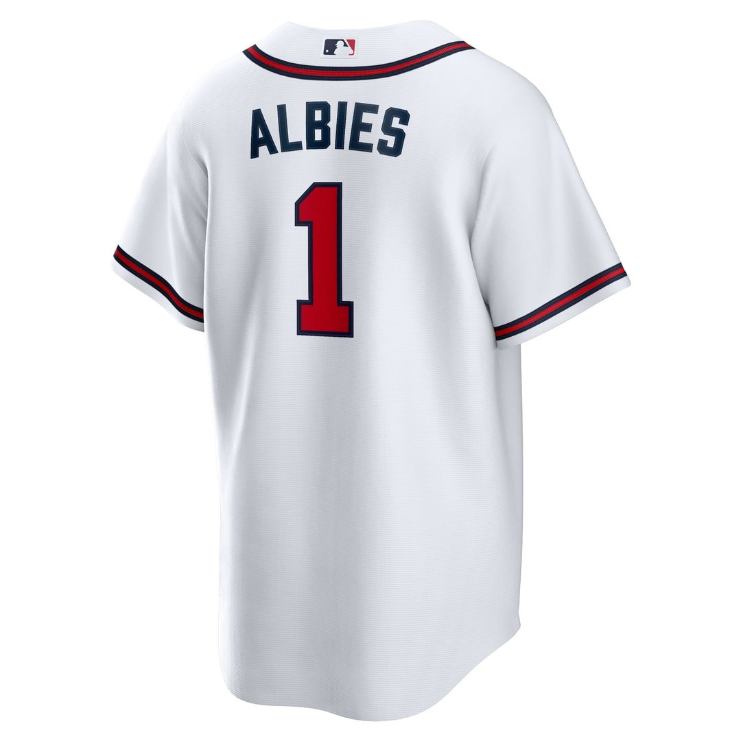 Ozzie Albies Atlanta Braves Home Replica Player Name Jersey - White