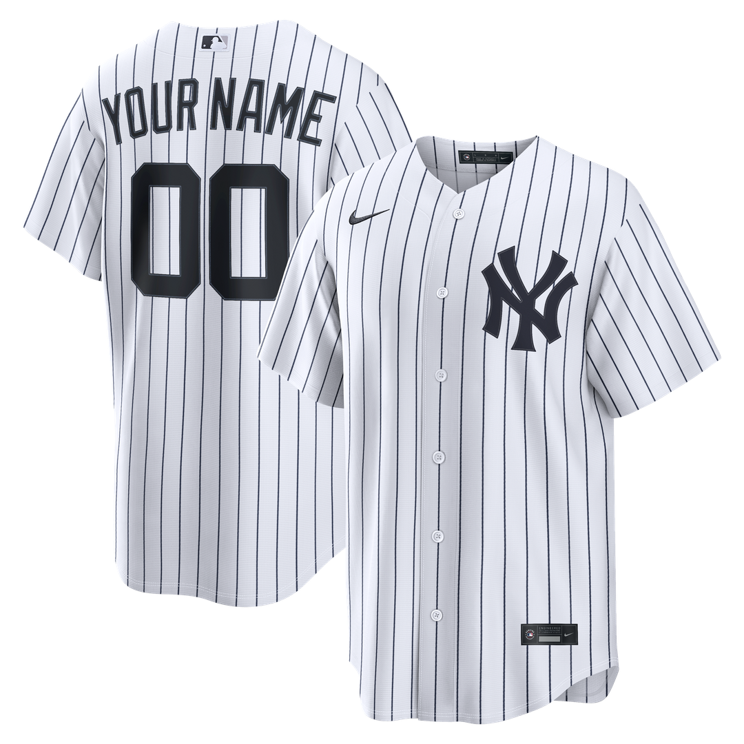 New York Yankees Home Replica Custom Jersey - White