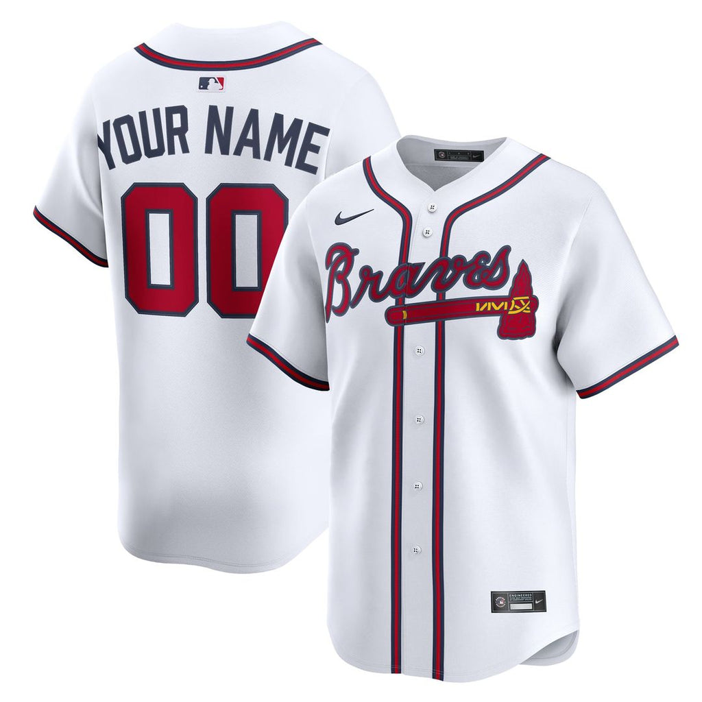Atlanta Braves Home Limited Custom Jersey - White