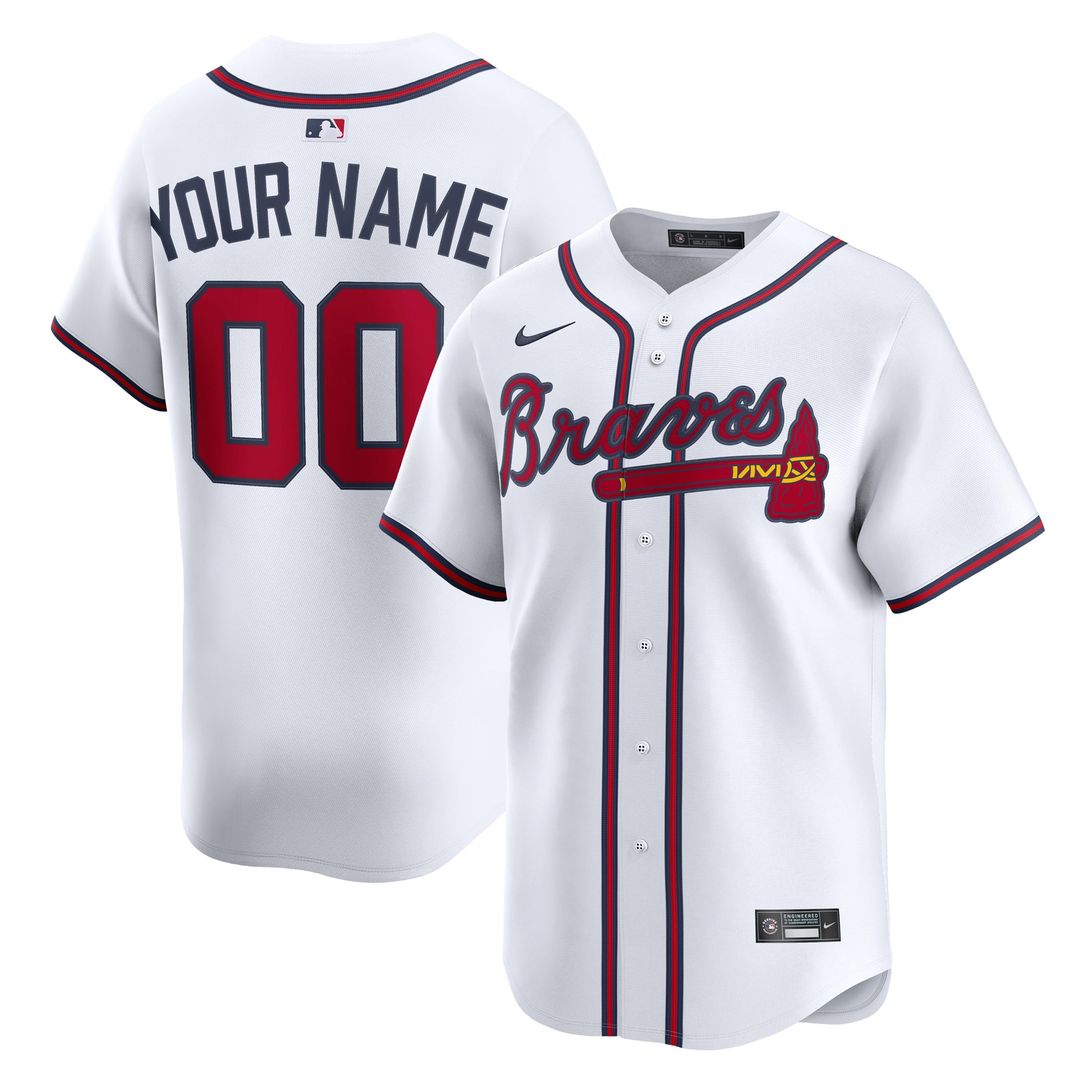 Atlanta Braves Home Limited Custom Jersey - White
