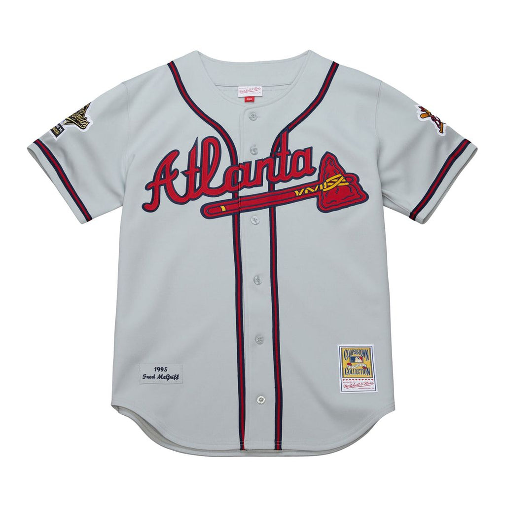 Fred McGriff Atlanta Braves 1995 Throwback Jersey - Gray