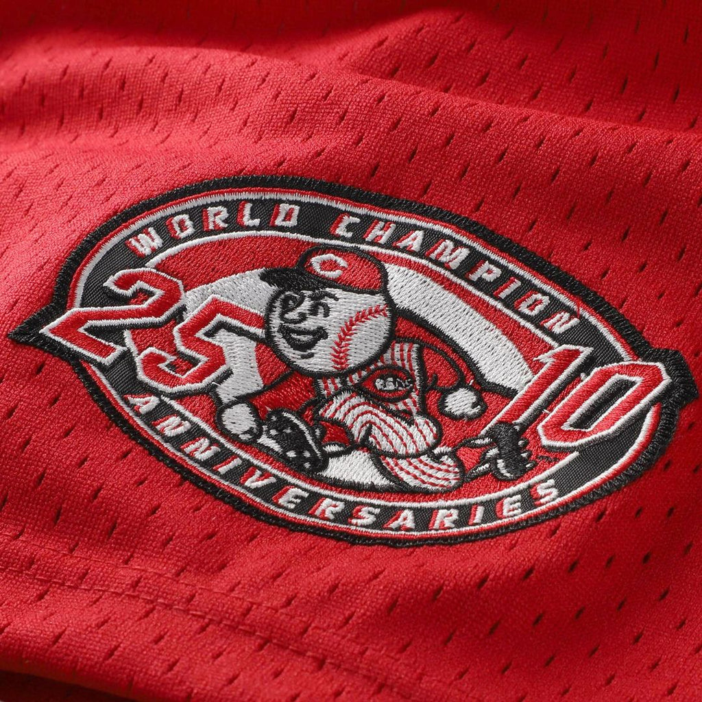 Barry Larkin Cincinnati Reds Mesh Batting Practice Button-Up Jersey - Black