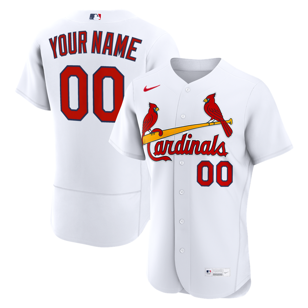 St. Louis Cardinals Home Authentic Custom Jersey - White