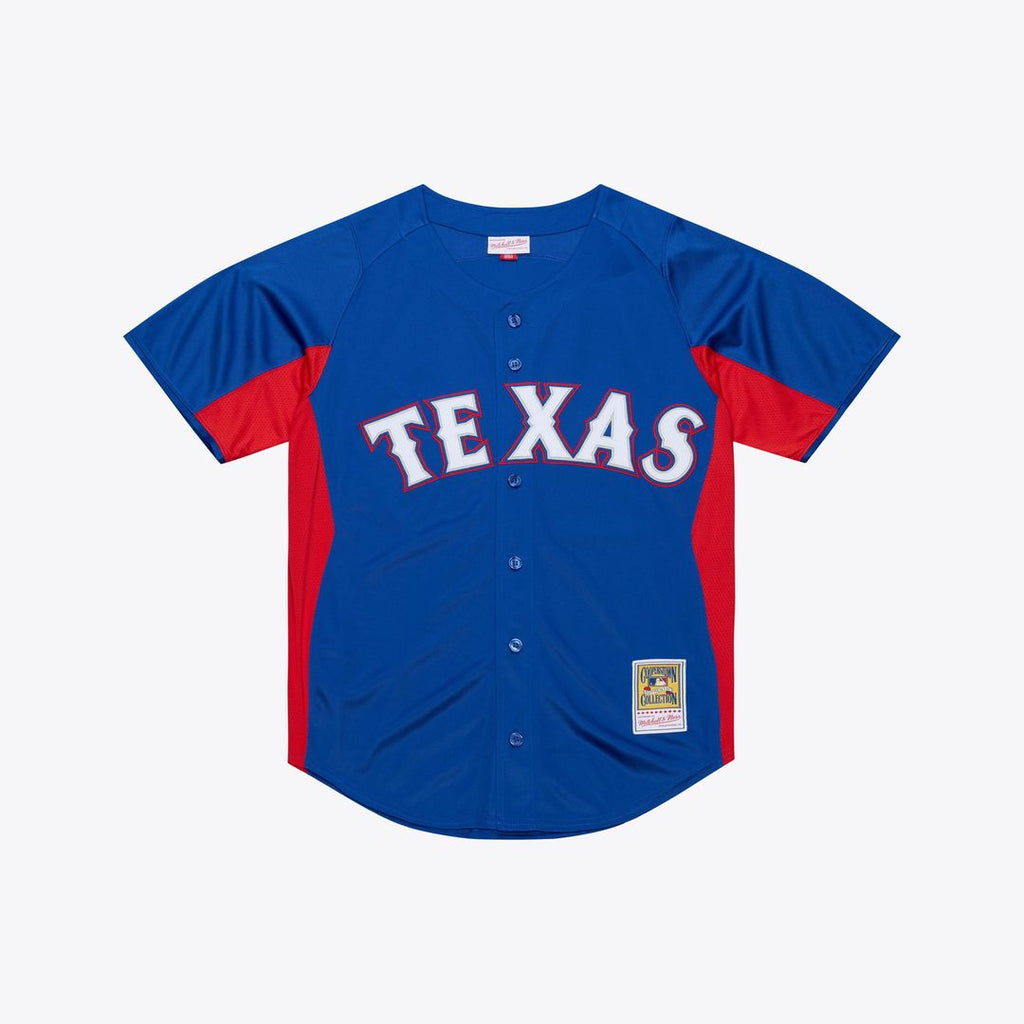 Adrian Beltre Texas Rangers Cooperstown Mesh Batting Practice Button-Up Jersey - Royal