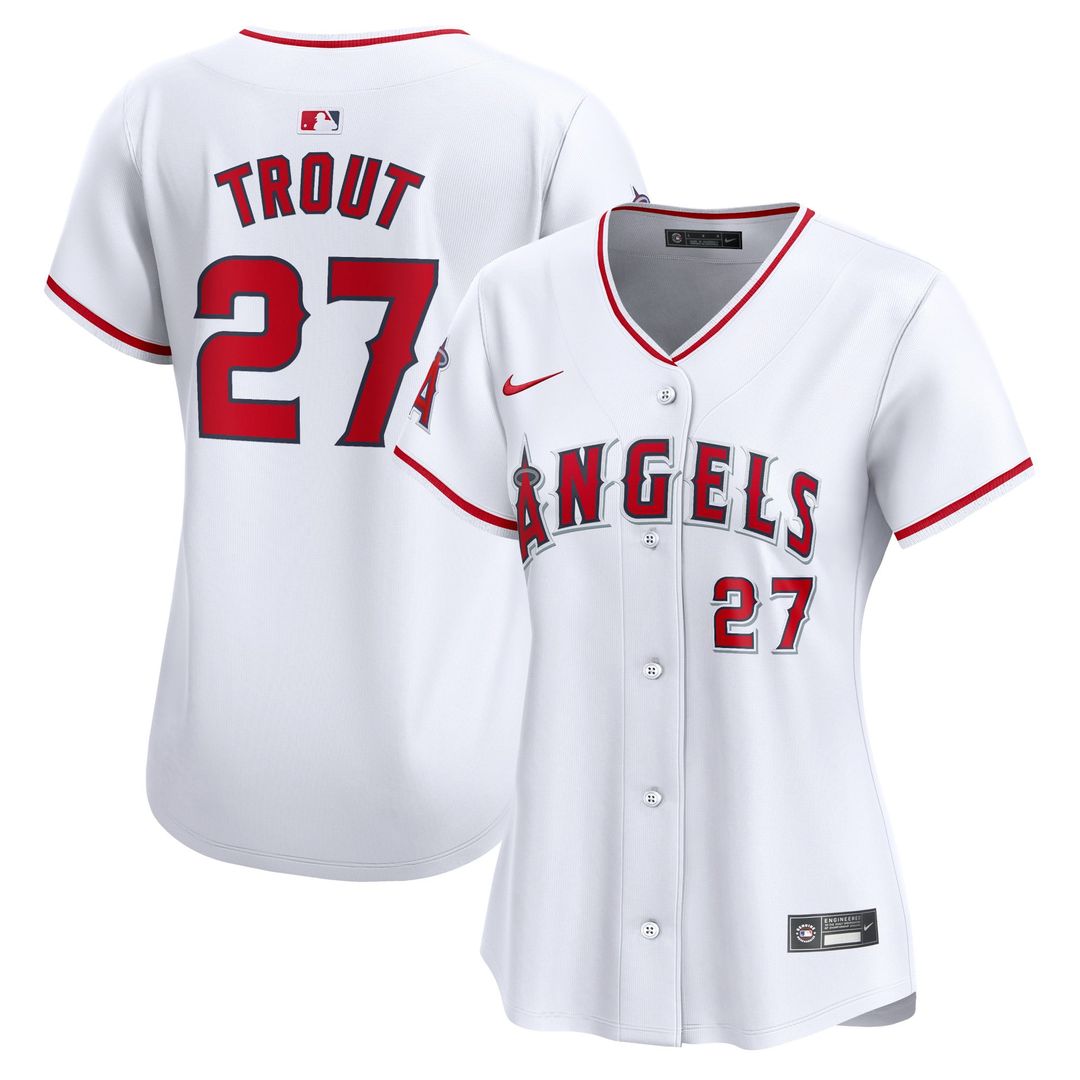 Mike Trout Los Angeles Angels Women's Home Jersey - White