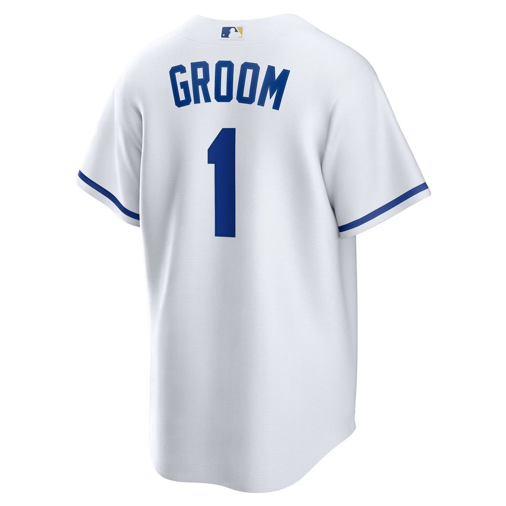 Kansas City Royals #1 Groom Home Jersey - White