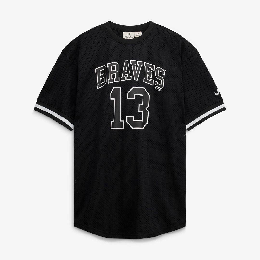Ronald Acuña Jr. Atlanta Braves Big & Tall Heavyweight Mesh Jersey - Black/White