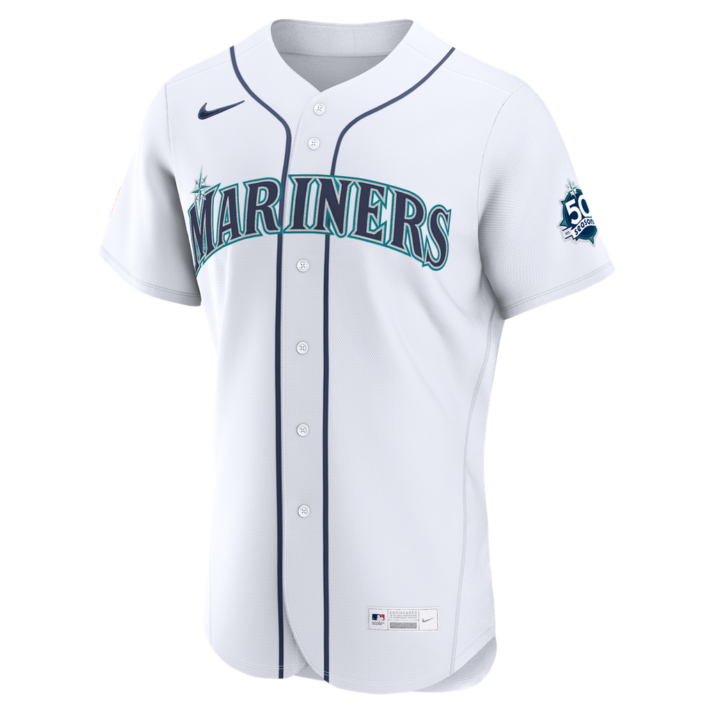 Josh Naylor Seattle Mariners Home 50th Season Jersey - White