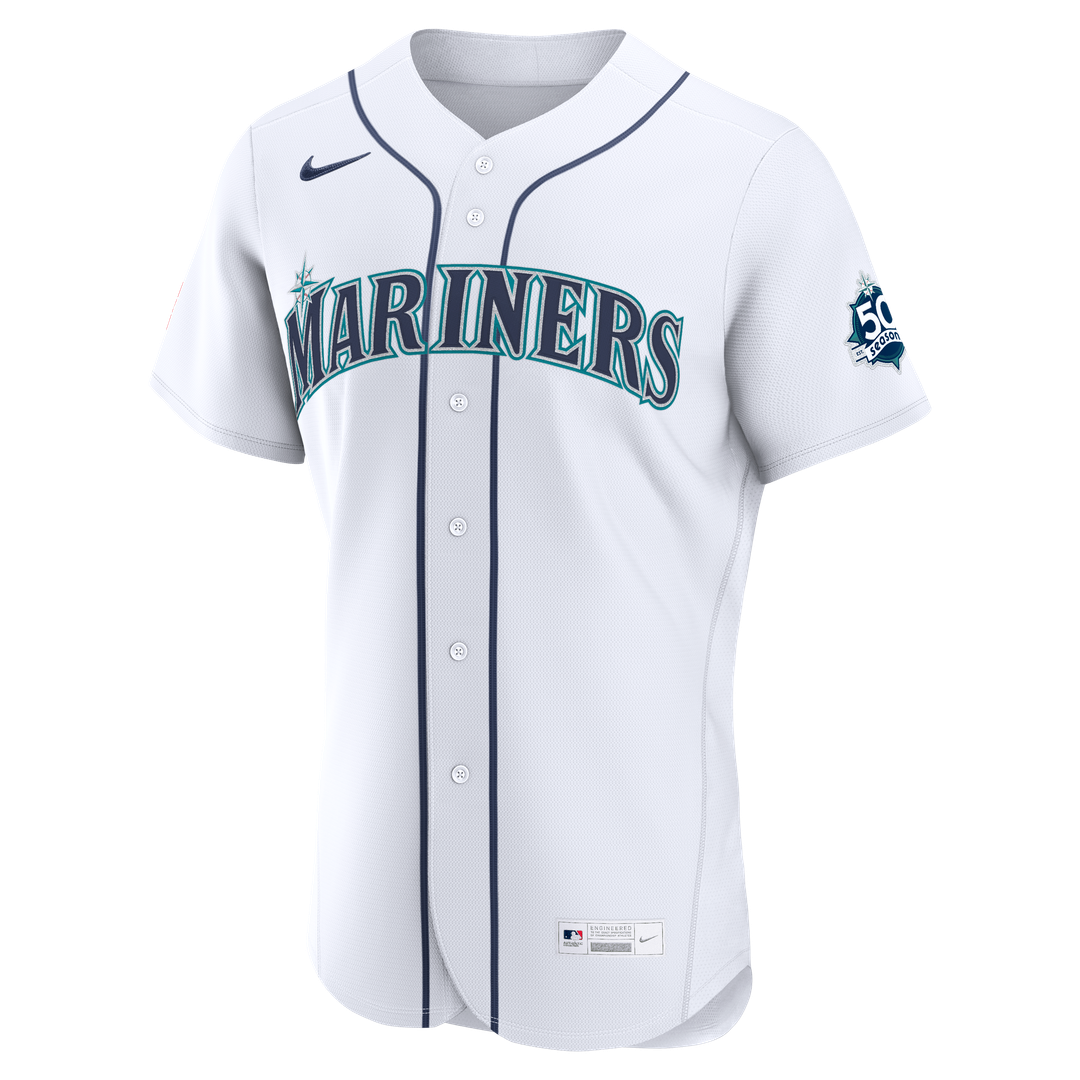 Josh Naylor Seattle Mariners Home 50th Season Jersey - White
