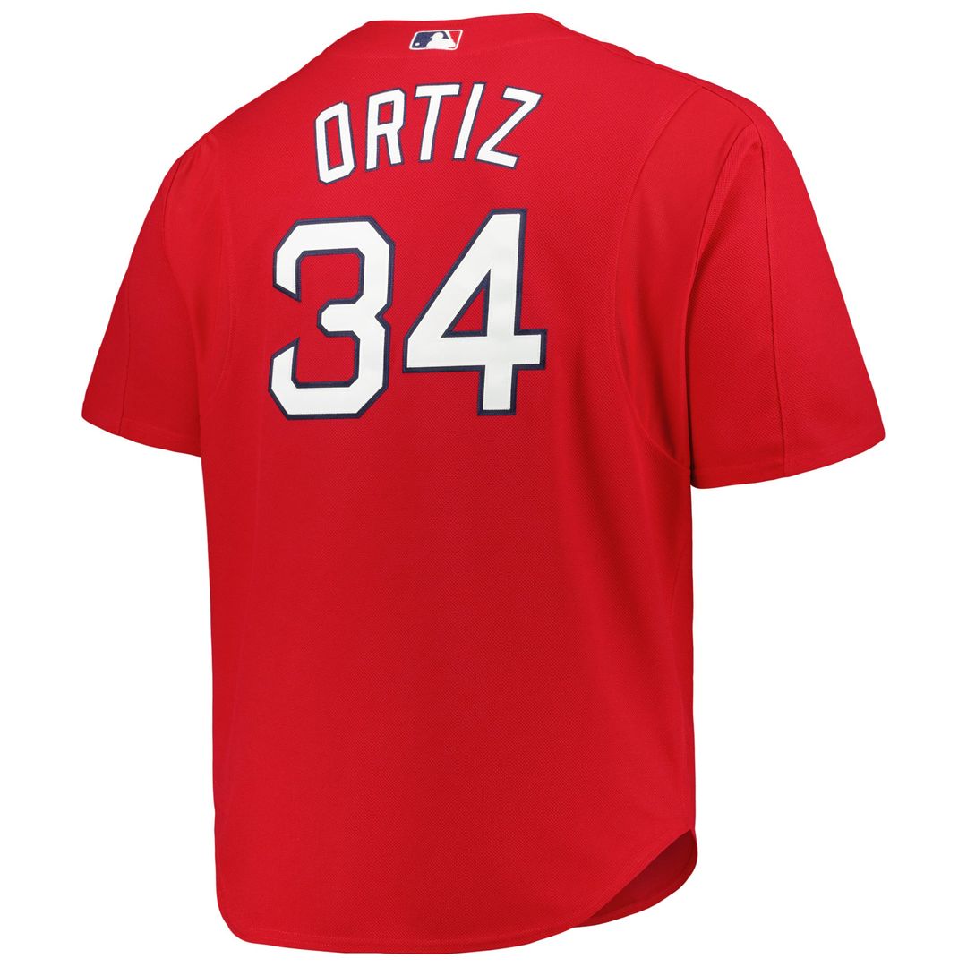 David Ortiz Boston Red Sox Big & Tall Cooperstown Mesh Jersey - Red