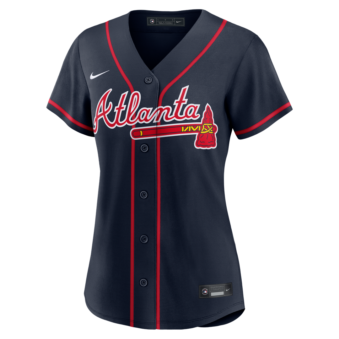 Ronald Acuña Jr. Atlanta Braves Women's Alternate Jersey - Navy