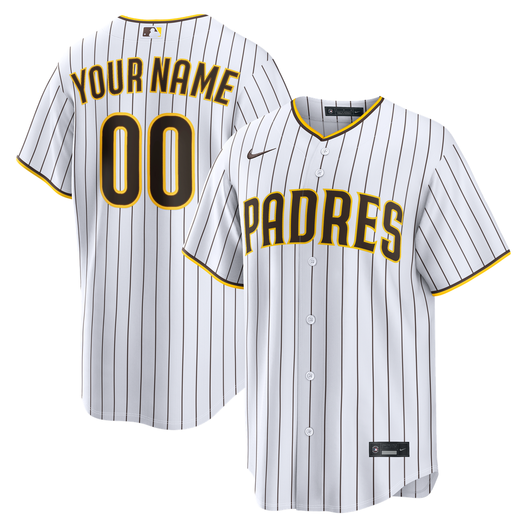 San Diego Padres Home Replica Custom Jersey - White