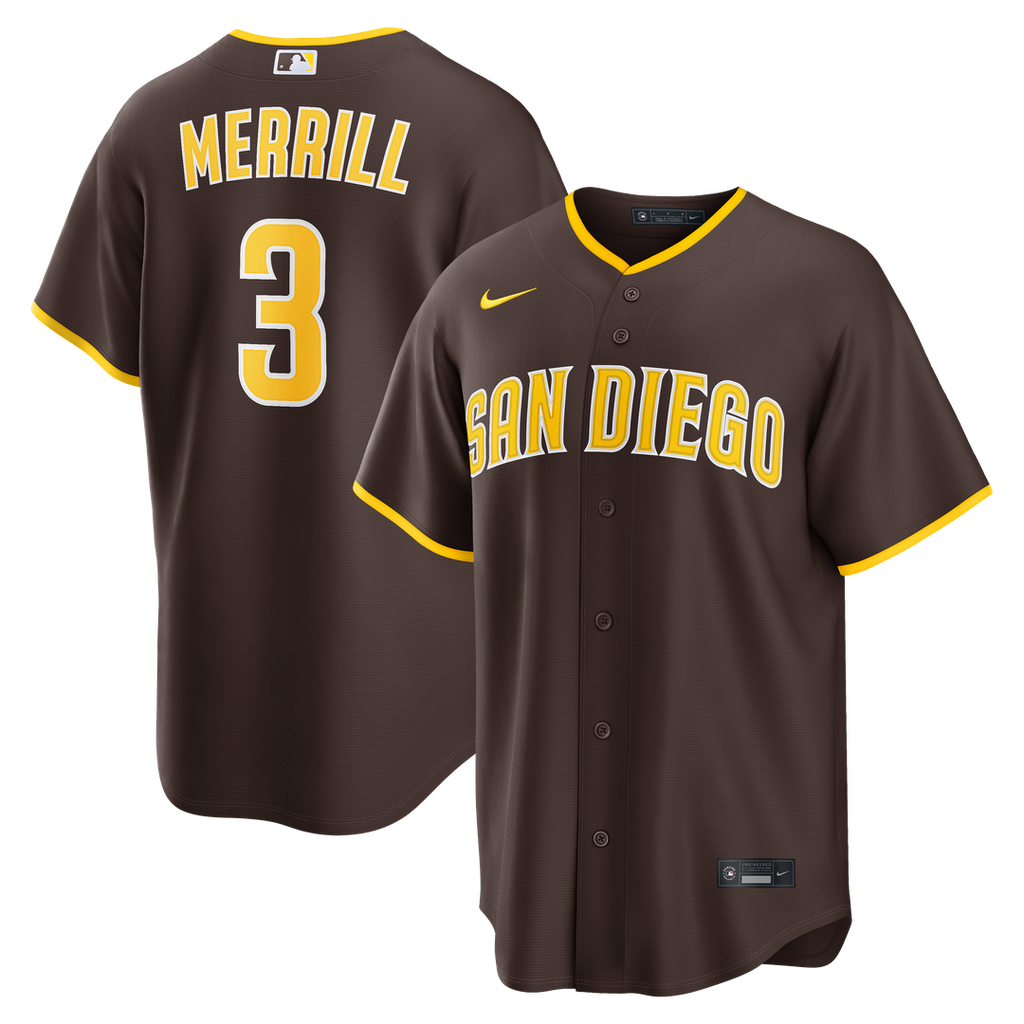 Jackson Merrill San Diego Padres Road Jersey - Brown