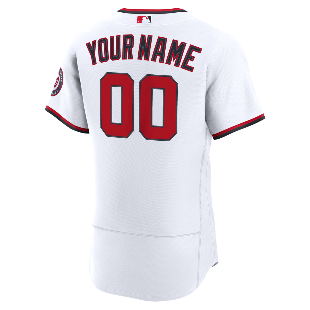 Washington Nationals Home Authentic Custom Jersey - White