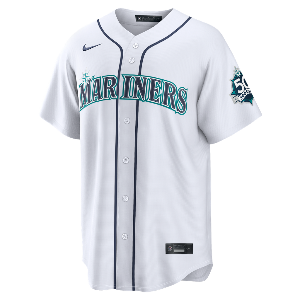 Julio Rodríguez Seattle Mariners Alternate Stadium 50th Season Patch Jersey - Teal