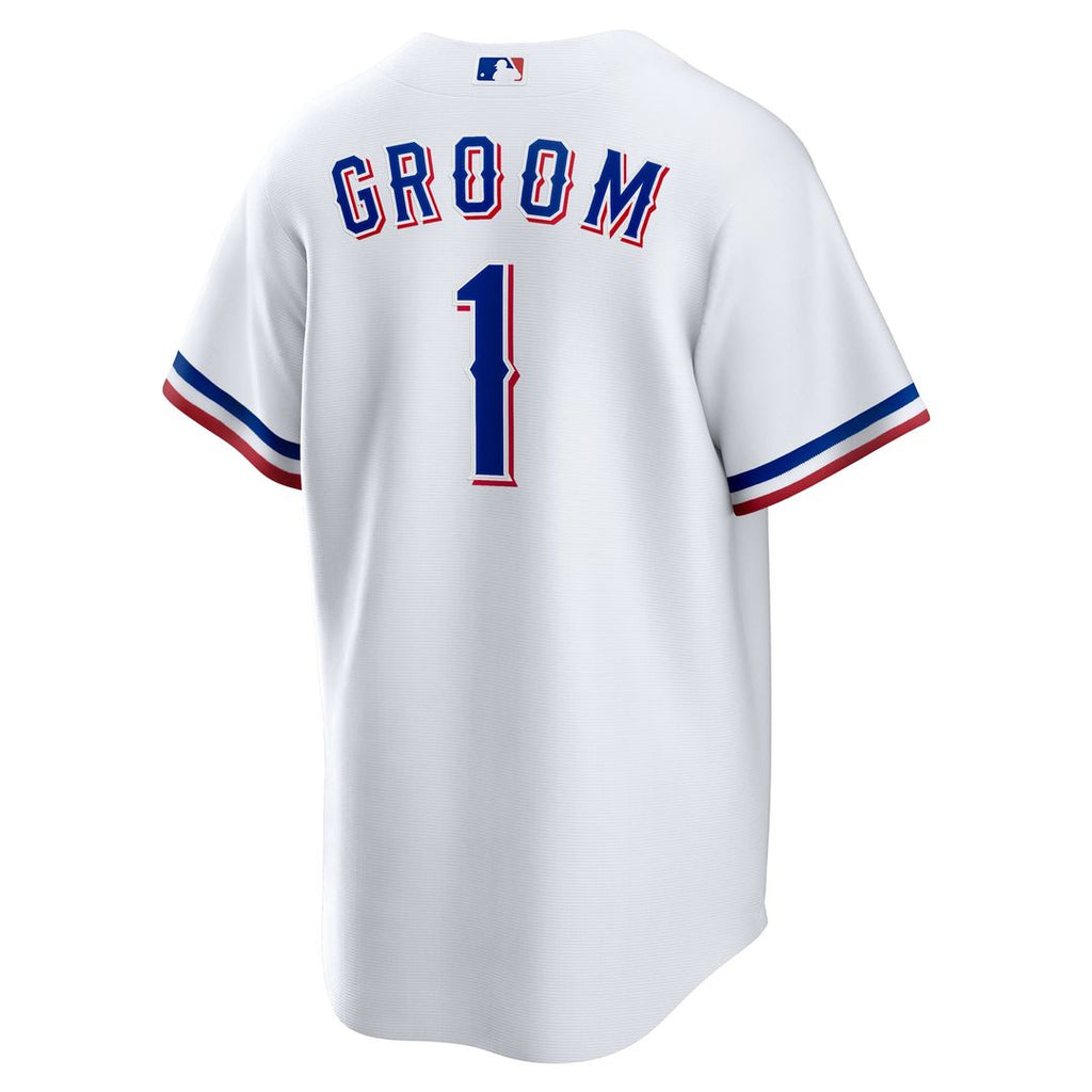 Texas Rangers #1 Groom Home Jersey - White