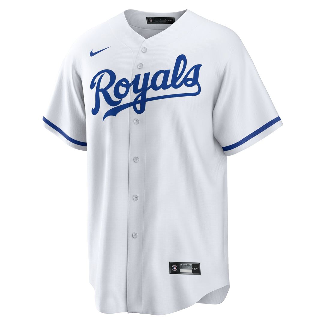 Kansas City Royals #1 Groom Home Jersey - White
