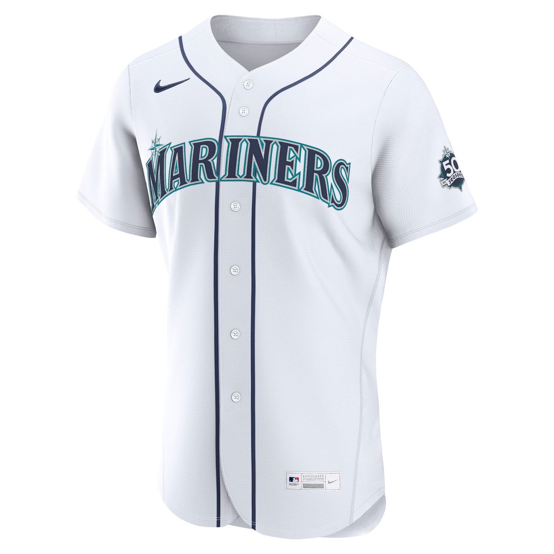 Colt Emerson Seattle Mariners Home 50th Season Jersey - White