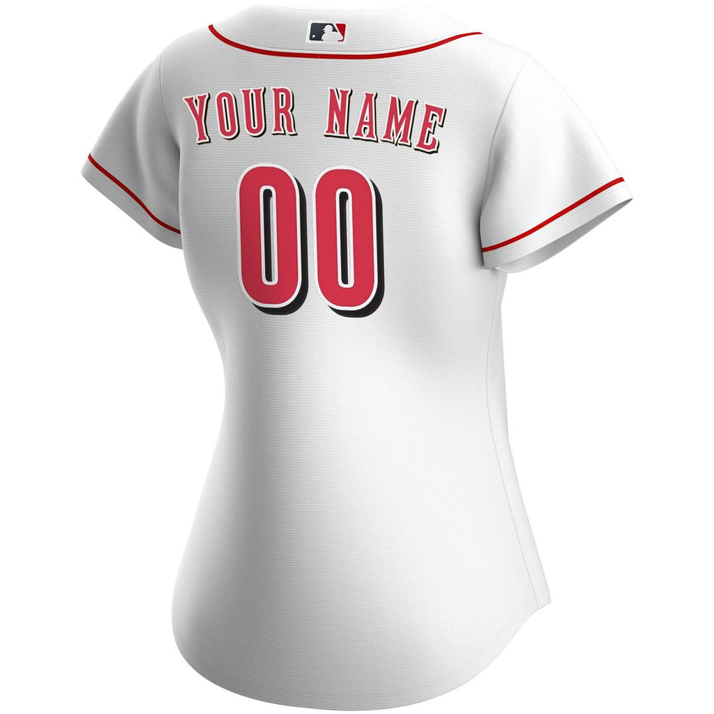Cincinnati Reds Women's Home Replica Custom Jersey - White