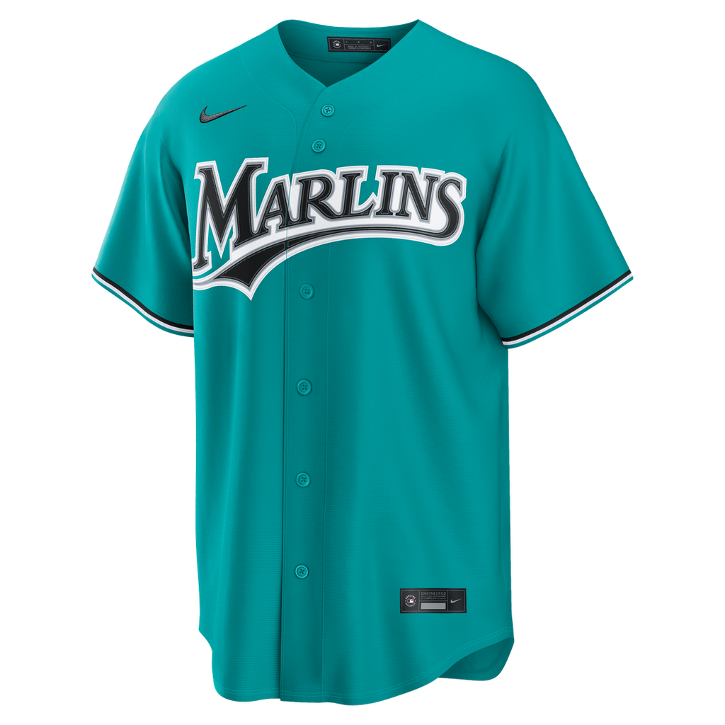 Sandy Alcantara Miami Marlins Alternate Jersey - Teal