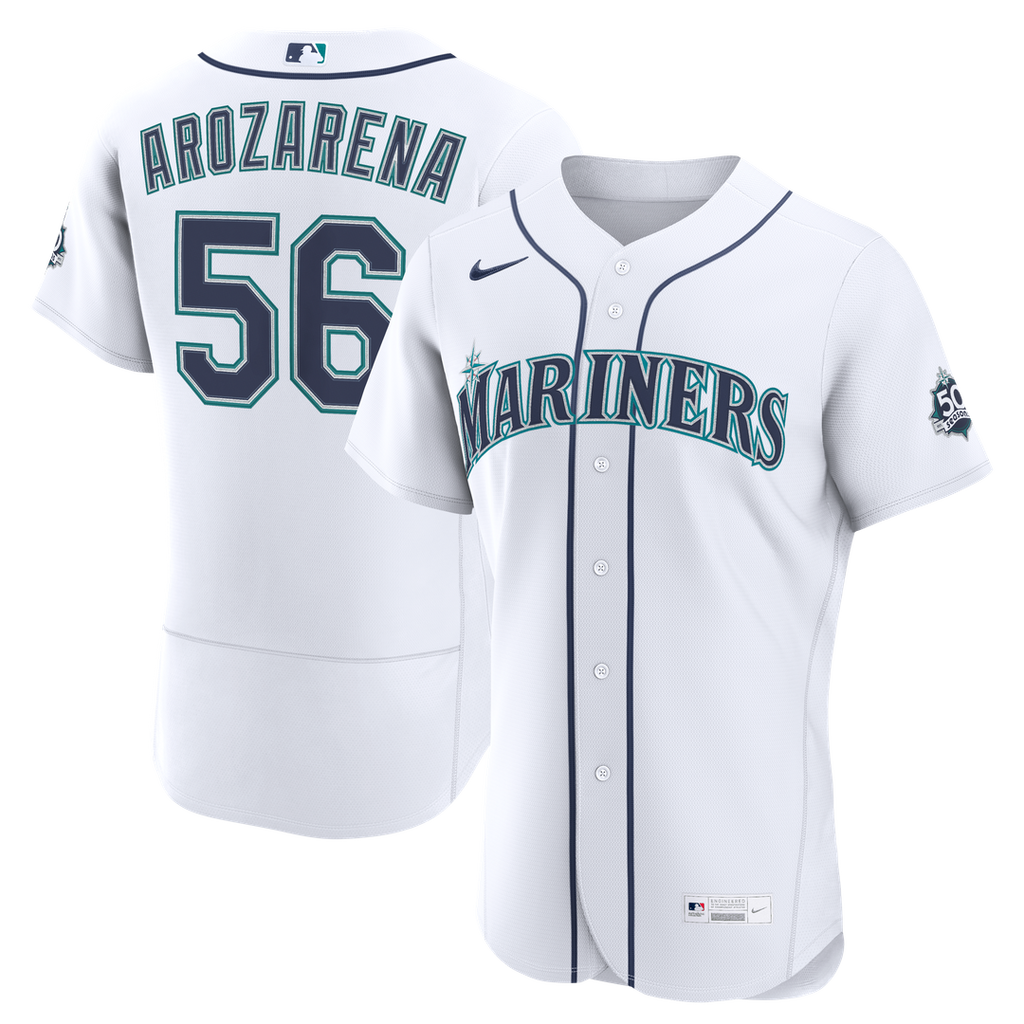 Randy Arozarena Seattle Mariners Home 50th Season Jersey - White