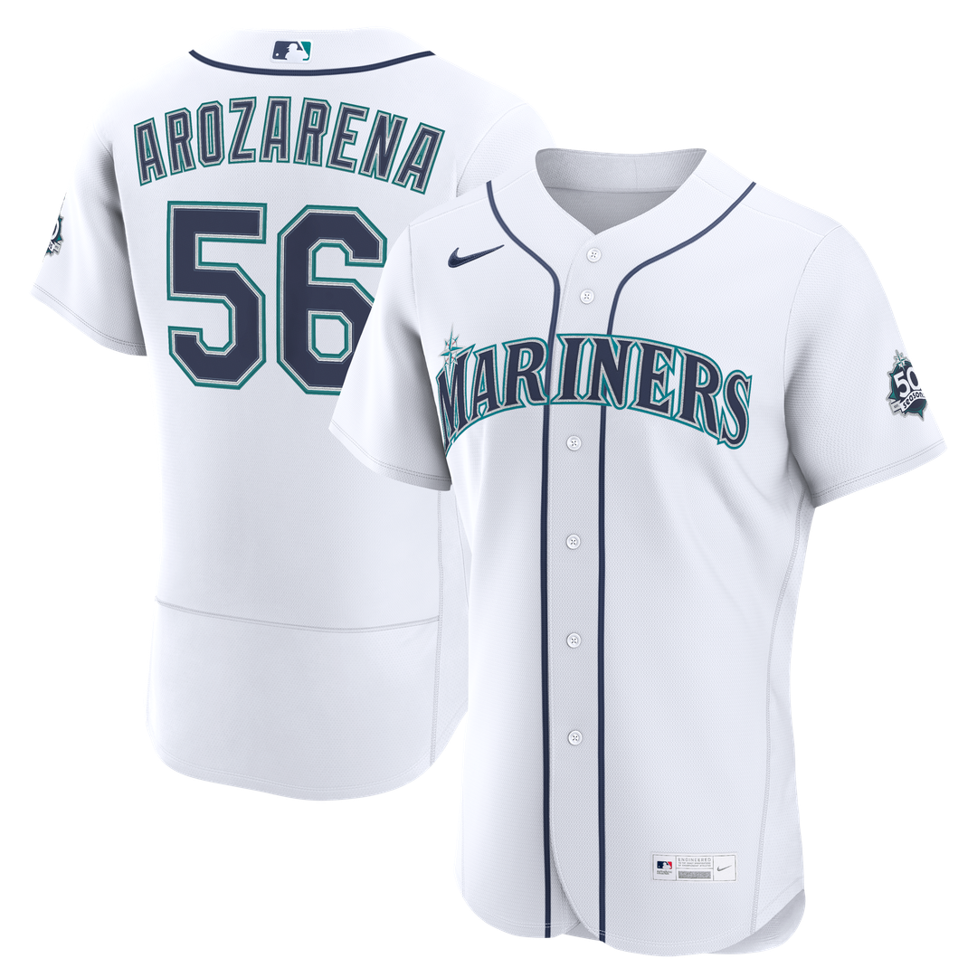 Randy Arozarena Seattle Mariners Home 50th Season Jersey - White