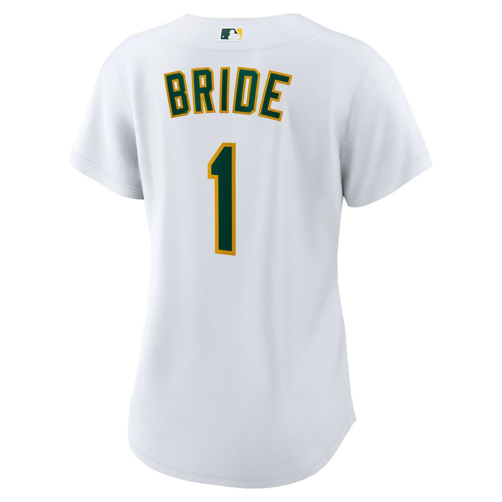 Athletics Women's #1 Bride Home Jersey - White