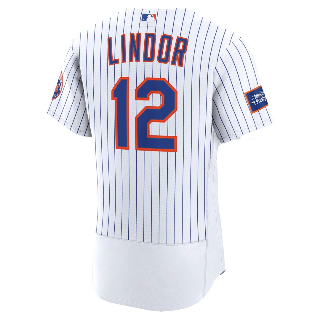 Francisco Lindor New York Mets Alternate Authentic Sponsor Patch Jersey - Black