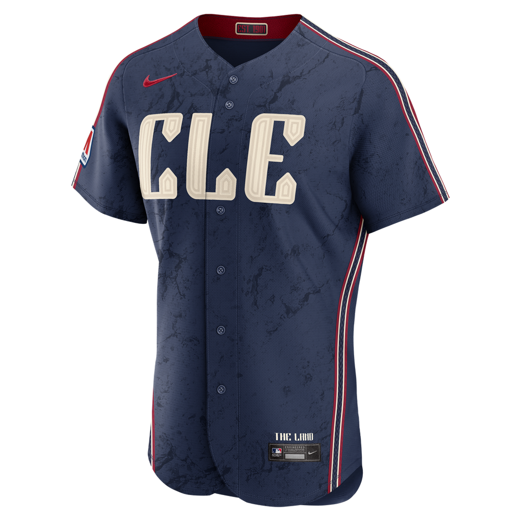 José Ramírez Cleveland Guardians Authentic Sponsor Patch Jersey - Navy