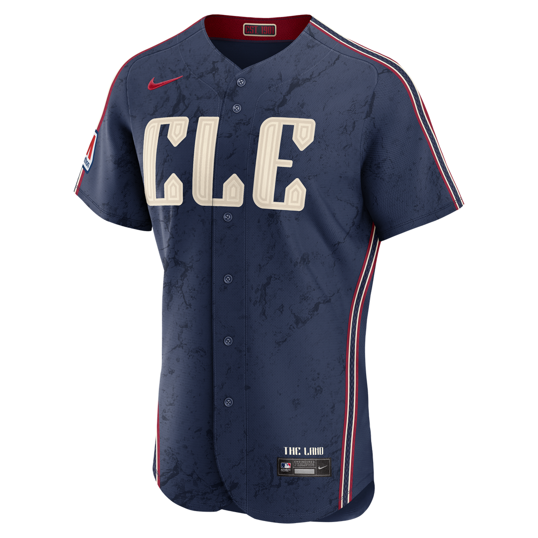 José Ramírez Cleveland Guardians Authentic Sponsor Patch Jersey - Navy