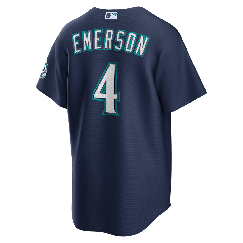 Colt Emerson Seattle Mariners Road 50th Season Anniversary Patch Jersey - Navy