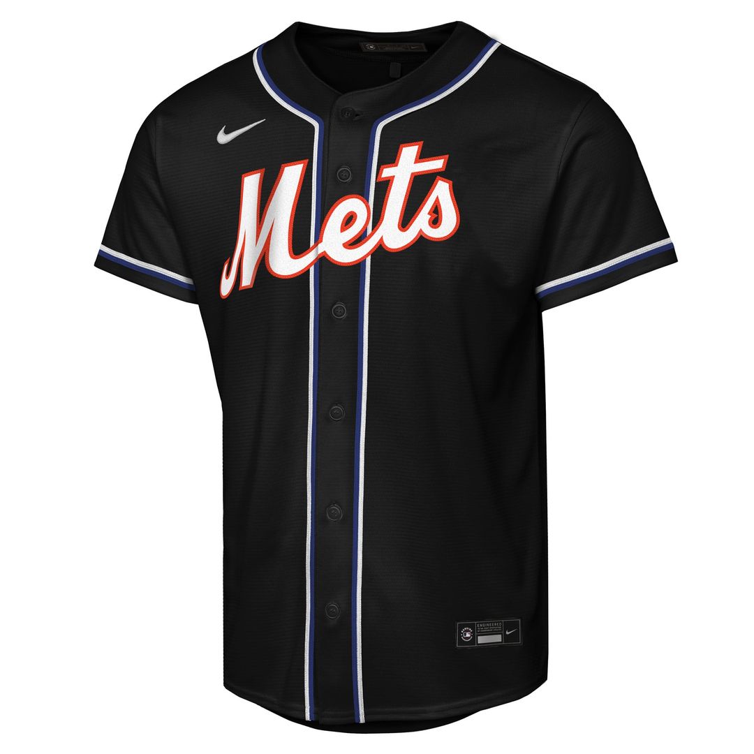 Francisco Lindor New York Mets Youth Fashion Replica Player Jersey - Black