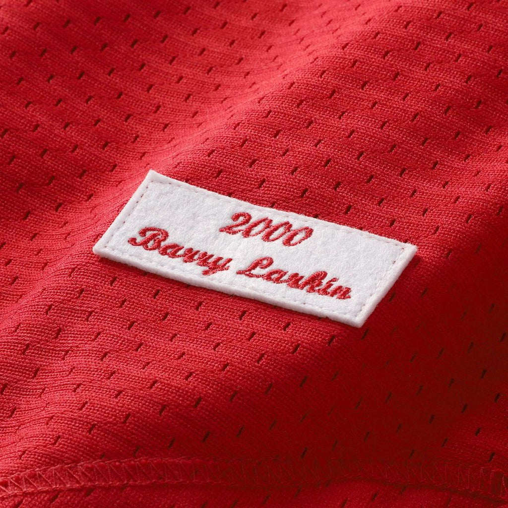Barry Larkin Cincinnati Reds Throwback Cooperstown Mesh Jersey - Red