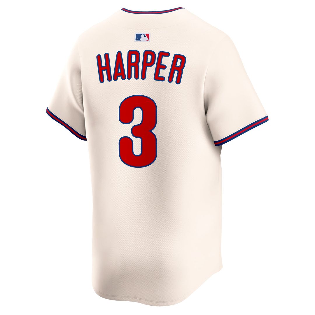 Bryce Harper Philadelphia Phillies Alternate Jersey - Cream