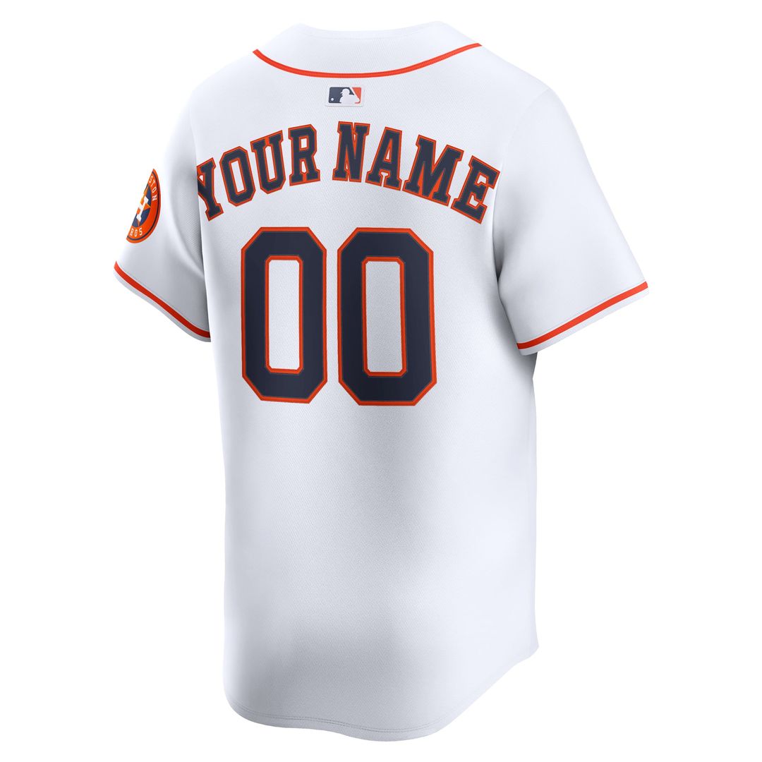 Houston Astros Youth Home Custom Jersey - White