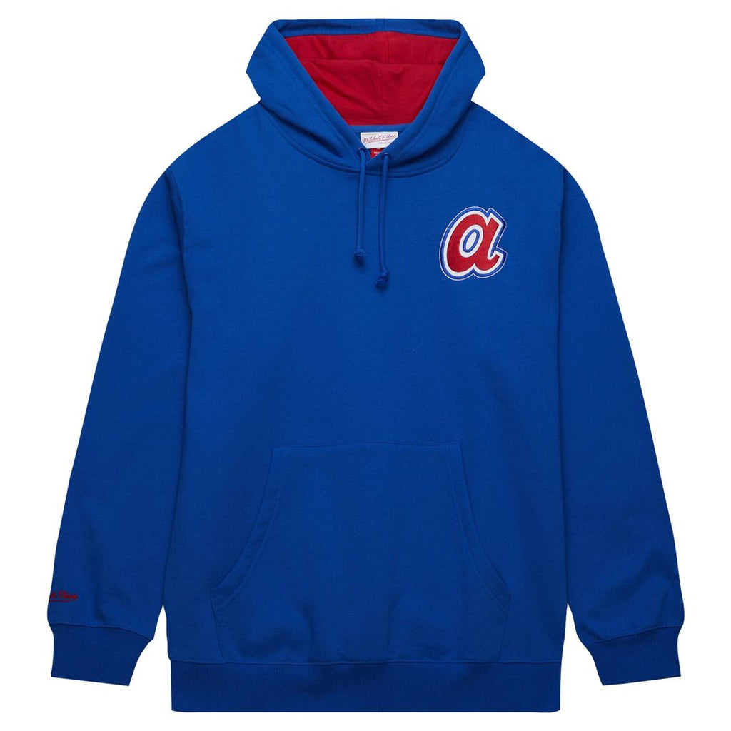 Hank Aaron Atlanta Braves Vintage Logo Name & Number Pullover Hoodie - Royal