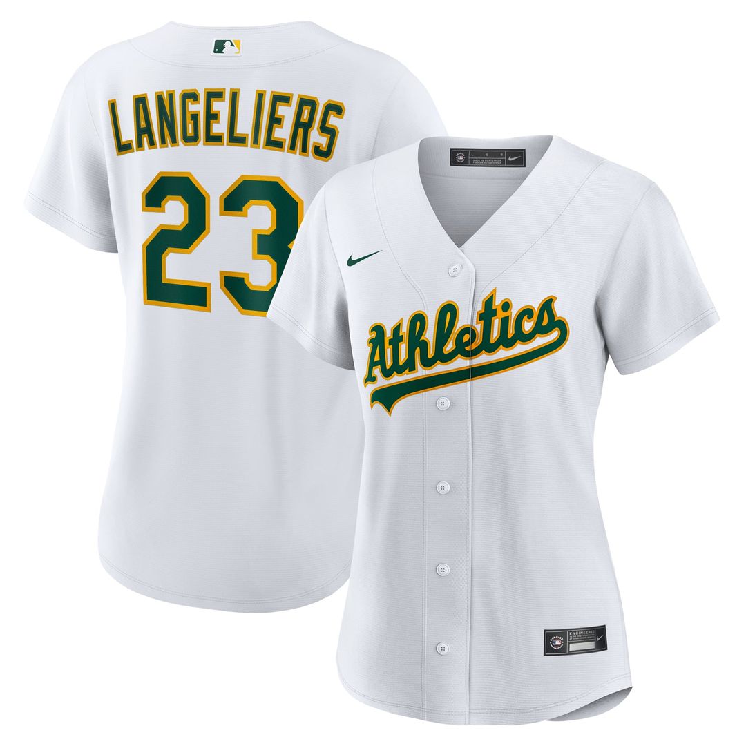 Shea Langeliers Athletics Women's Home Jersey - White