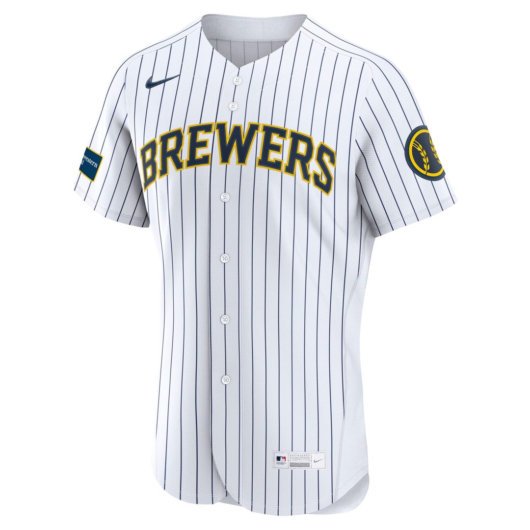 Milwaukee Brewers Alternate Sponsor Patch Jersey - White