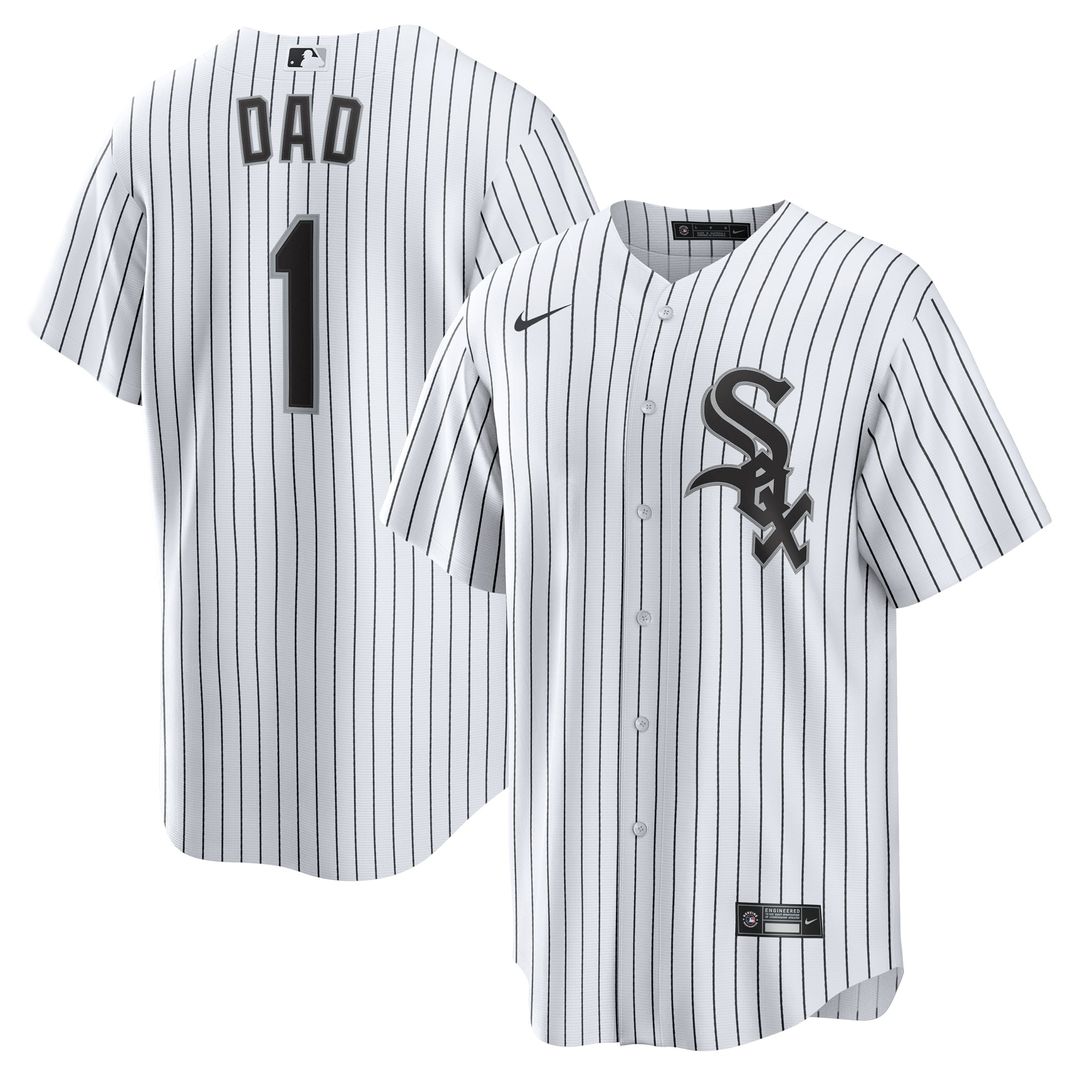 Chicago White Sox #1 Dad Home Jersey - White