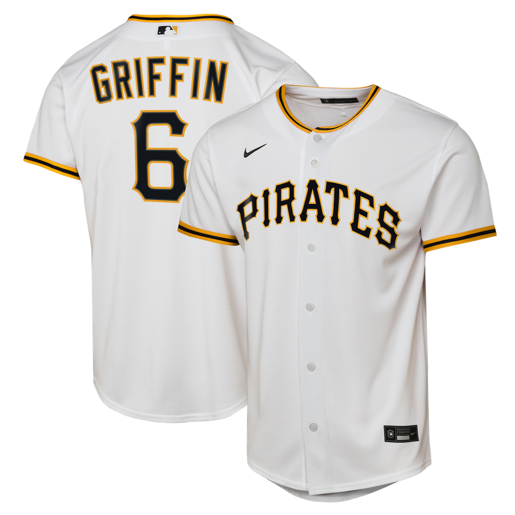 Konnor Griffin Pittsburgh Pirates Youth Home Jersey - White