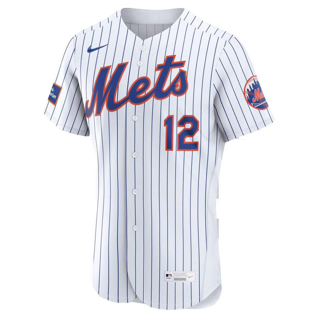 Francisco Lindor New York Mets Alternate Authentic Sponsor Patch Jersey - Black