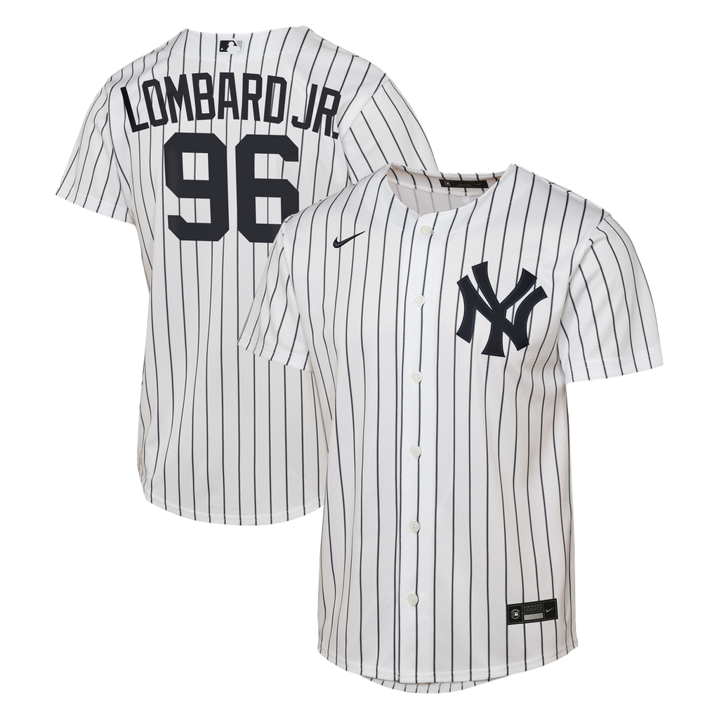 George Lombard Jr. New York Yankees Youth Home Jersey - White