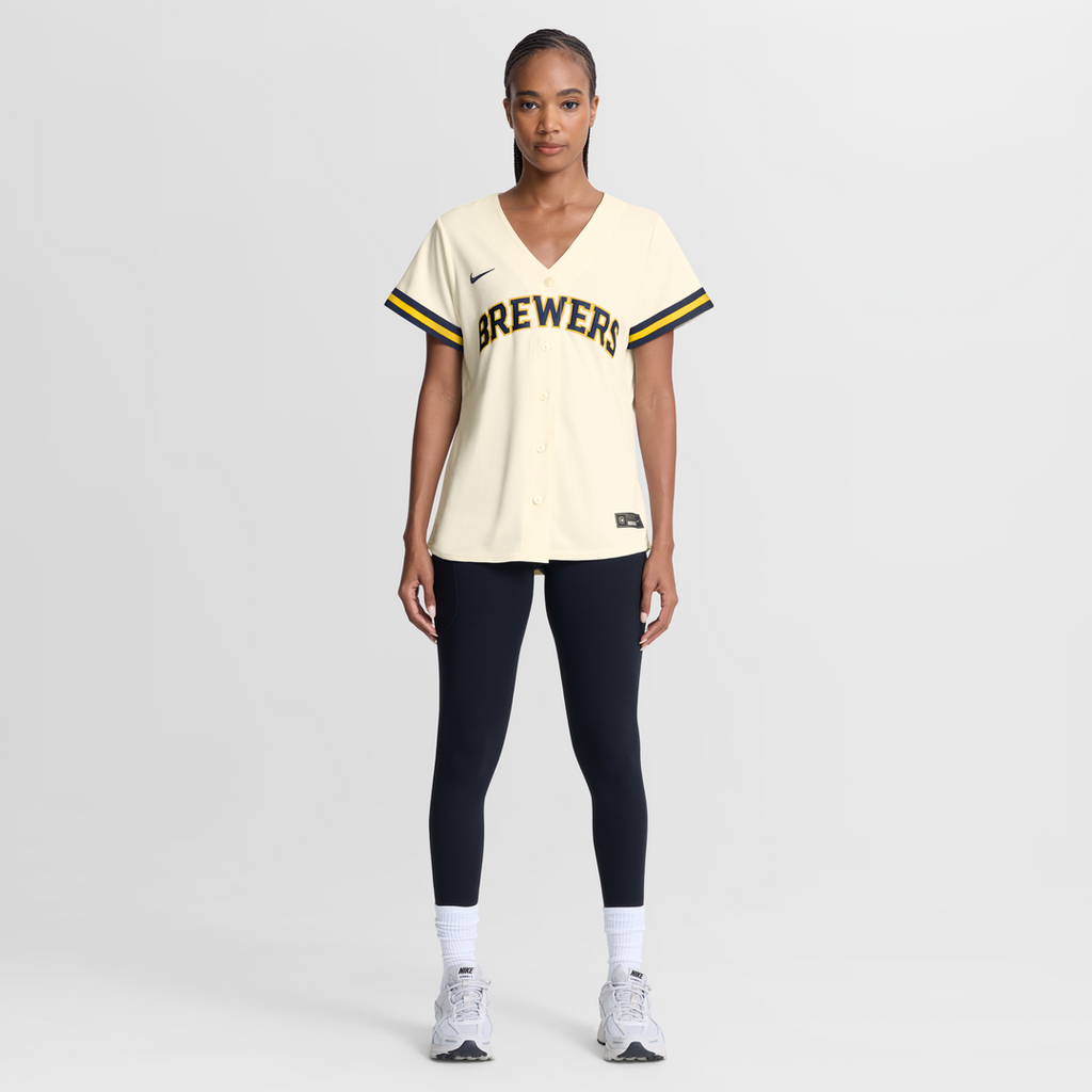 Dustin May Milwaukee Brewers Women's Home Jersey - Cream